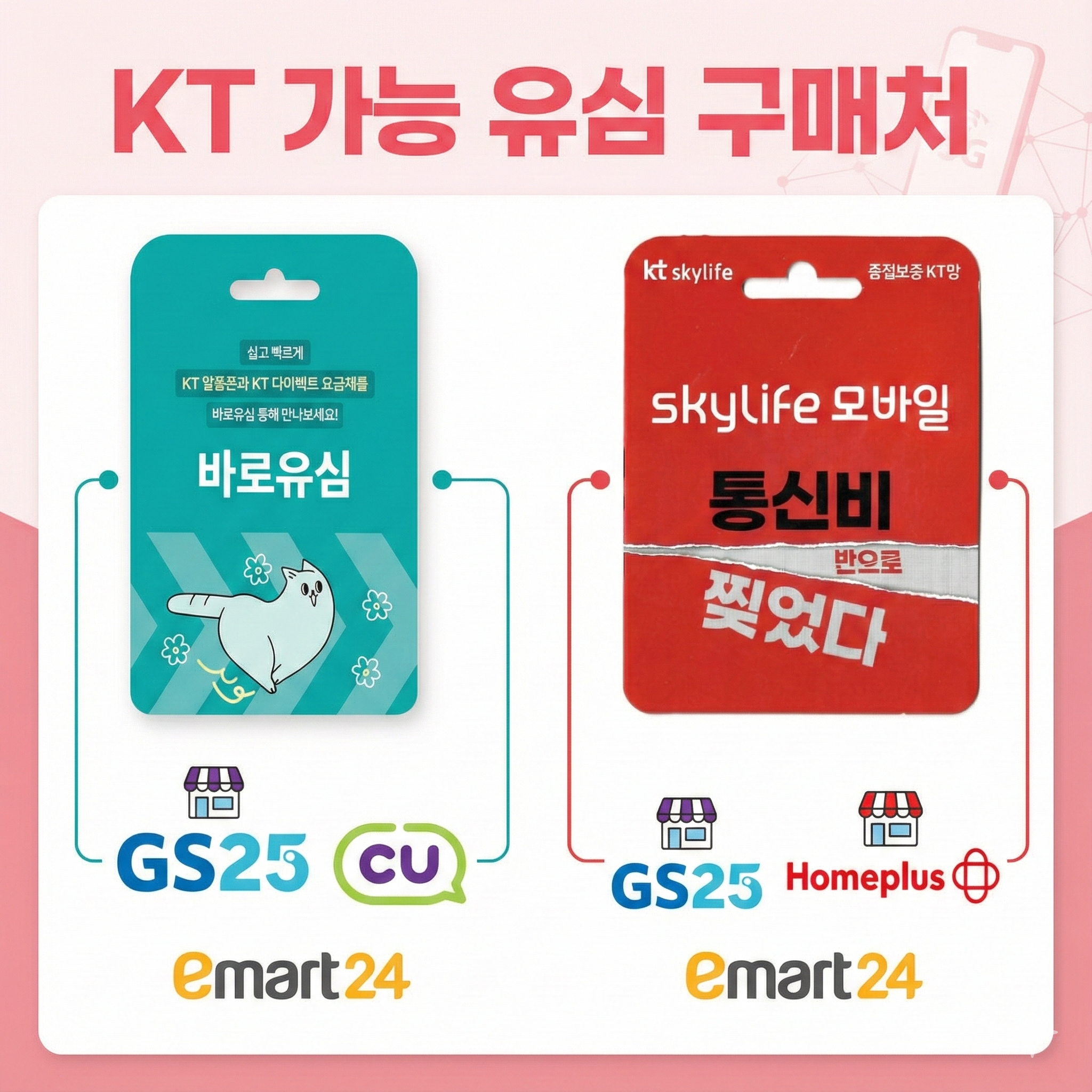 KT망 호환 유심과 구매처 안내